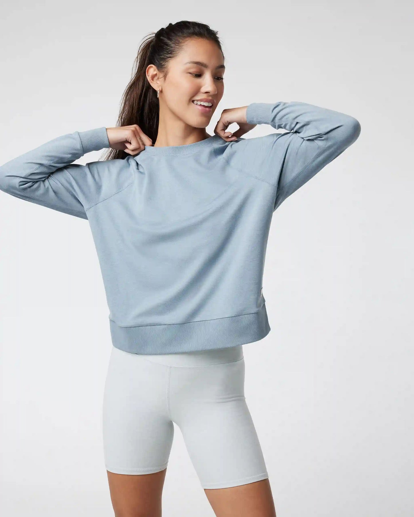 Long Sleeve Halo Crew | Flint Heather