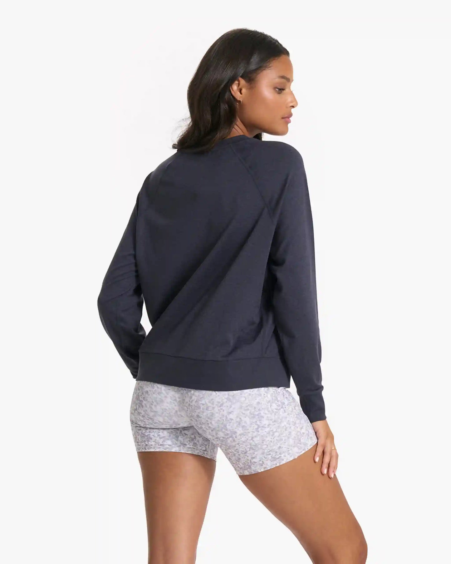 Long Sleeve Halo Crew | Midnight Heather