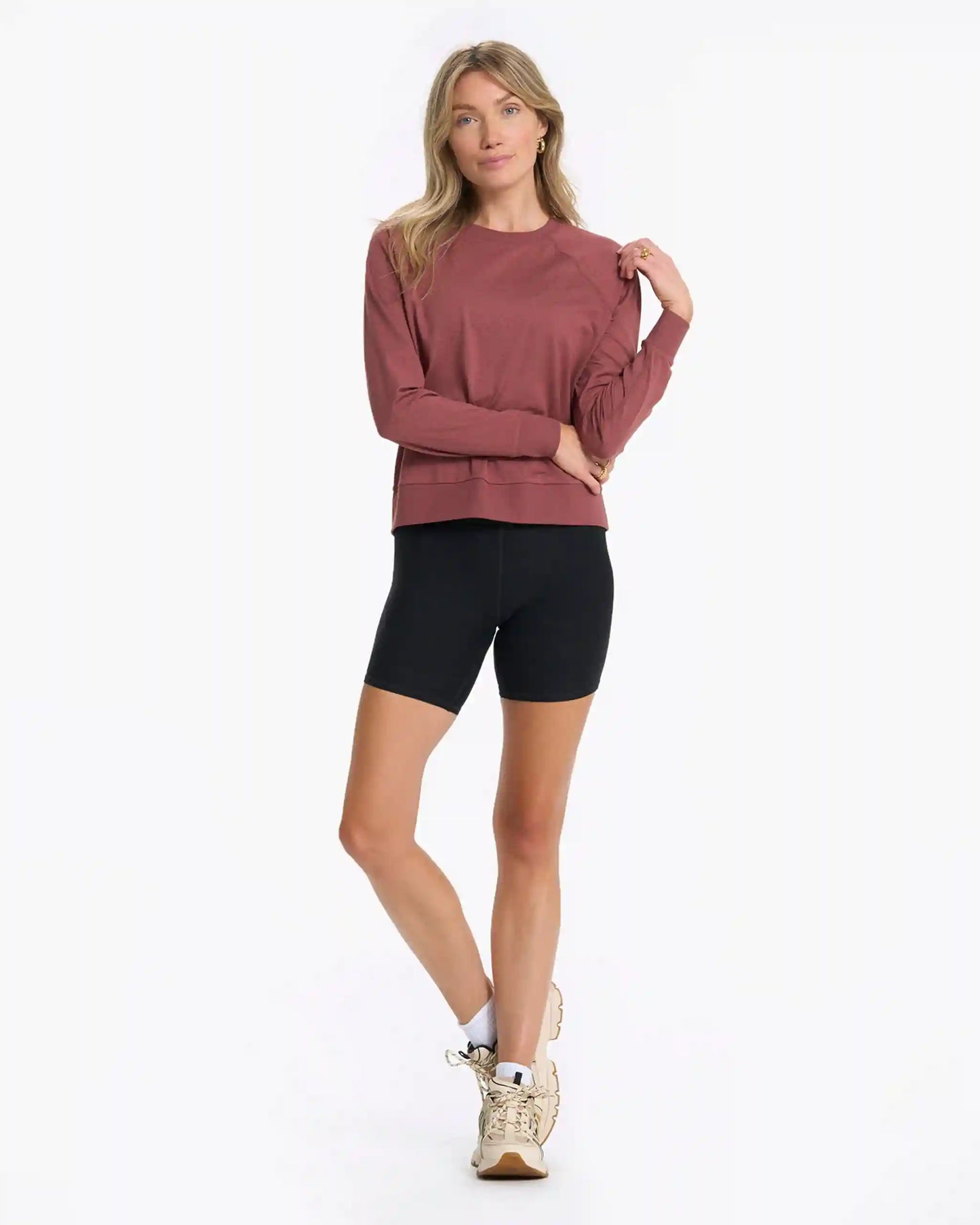 Long-Sleeve Halo Crew | Rosewood Heather