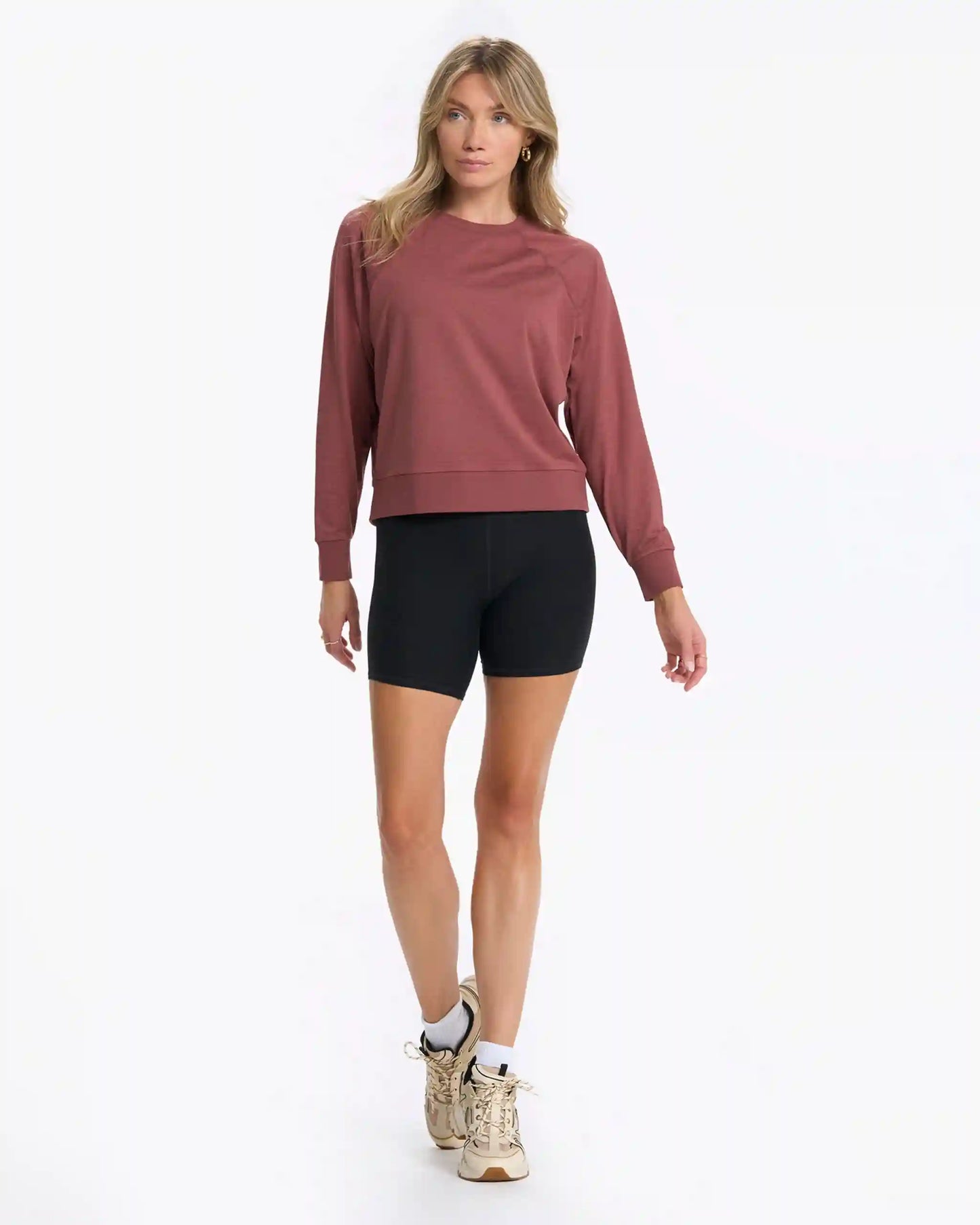 Long-Sleeve Halo Crew | Rosewood Heather