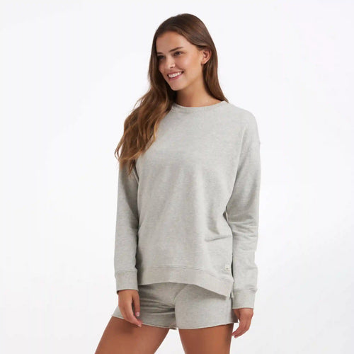 Laguna Oversized Crew | Light Heather Grey