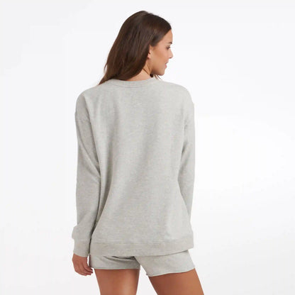 Laguna Oversized Crew | Light Heather Grey