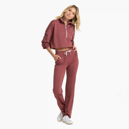 Halo Relaxed Half Zip | Rosewood Heather
