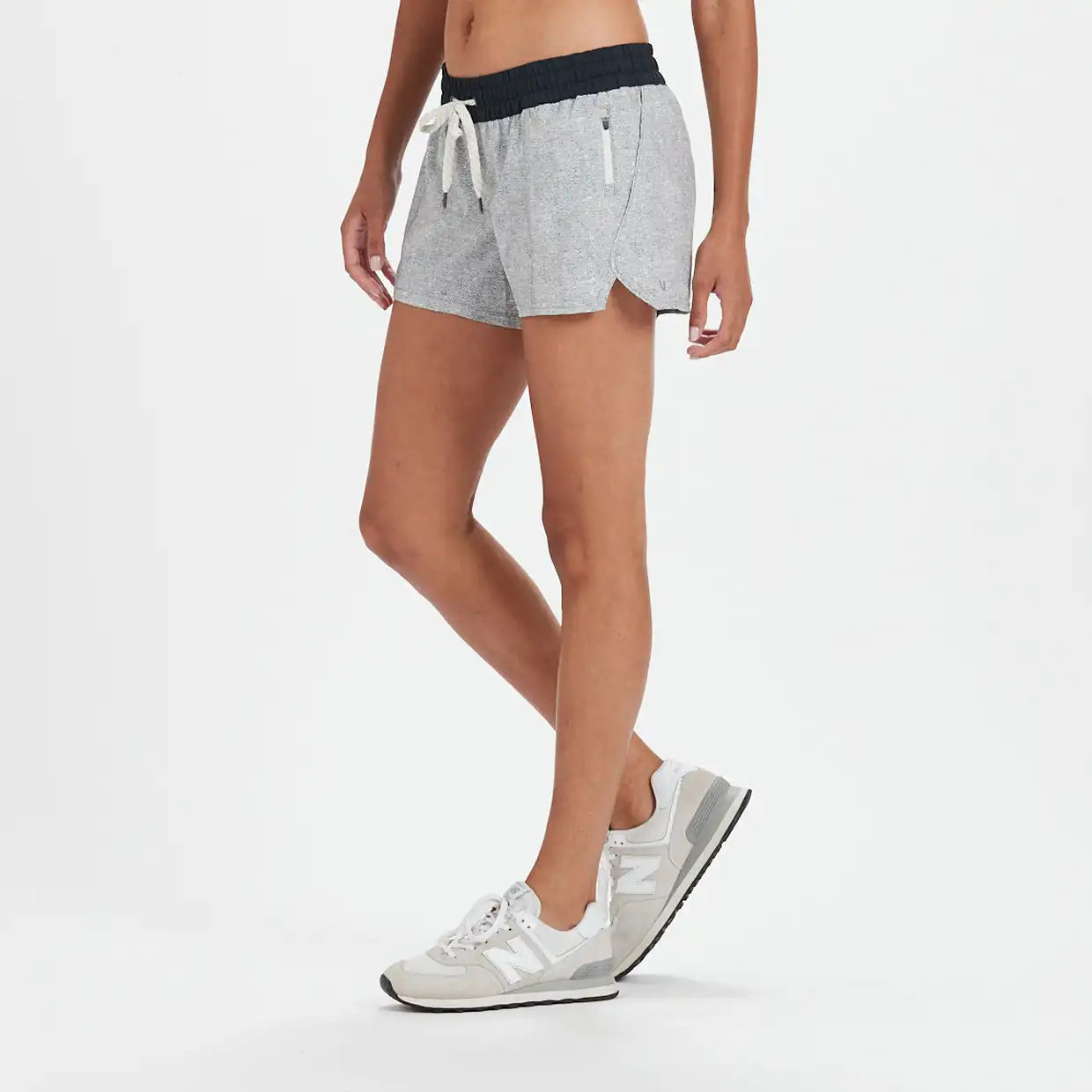 Clementine Short 4" | Grey Twill Texture