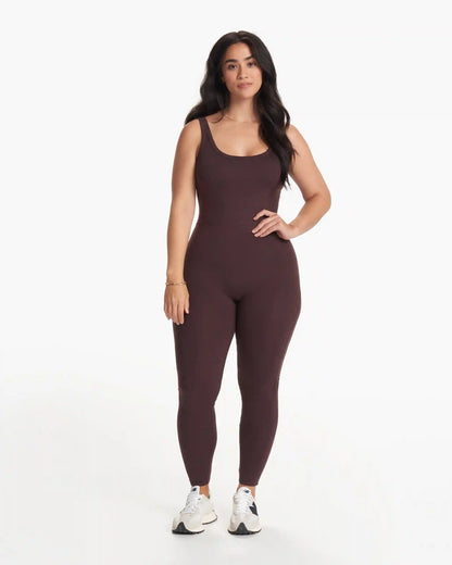 Halo Essential Jumpsuit | Mahogany Heather
