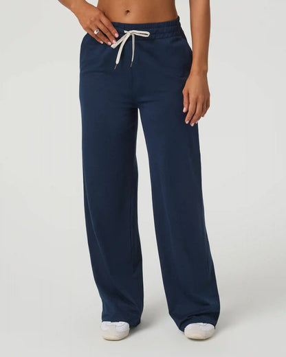 Halo Essential Wideleg Pant - Short | Blue Coast Heather