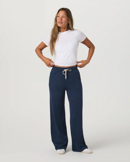 Halo Essential Wideleg Pant | Blue Coast Heather