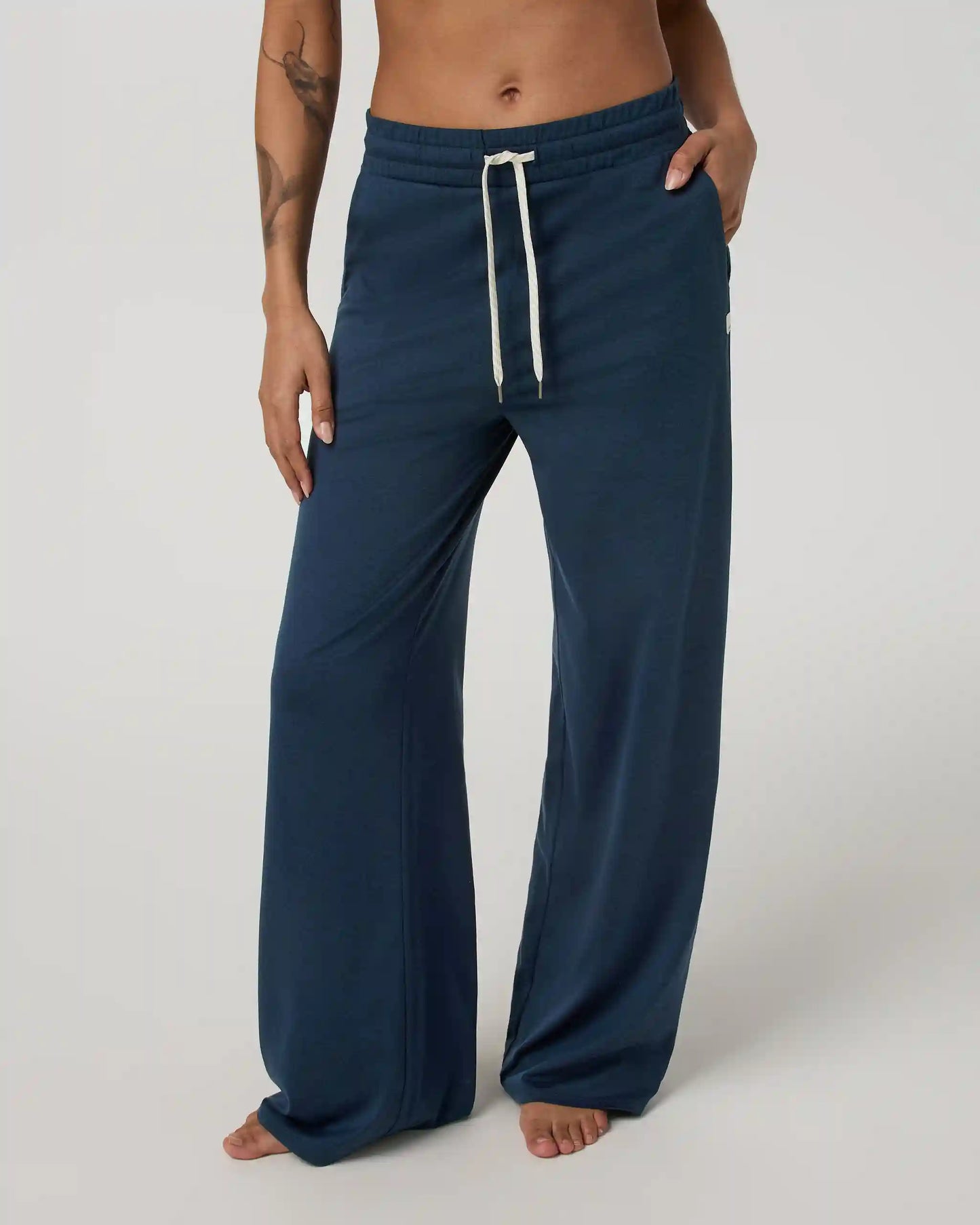 Halo Essential Wideleg Pant - Short | Blue Coast Heather