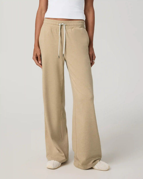 Halo Essential Wideleg Pant | Khaki Heather