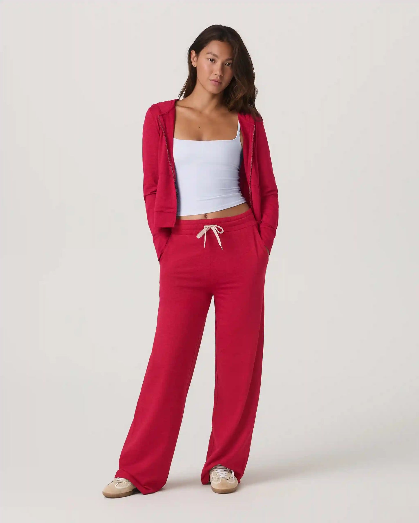 Halo Essential Wideleg Pant | Strawberry Heather