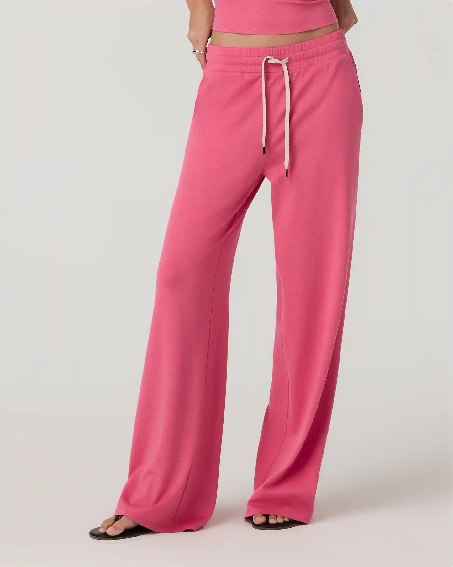 Halo Essential Wideleg Pant | Sunset Pink Heather