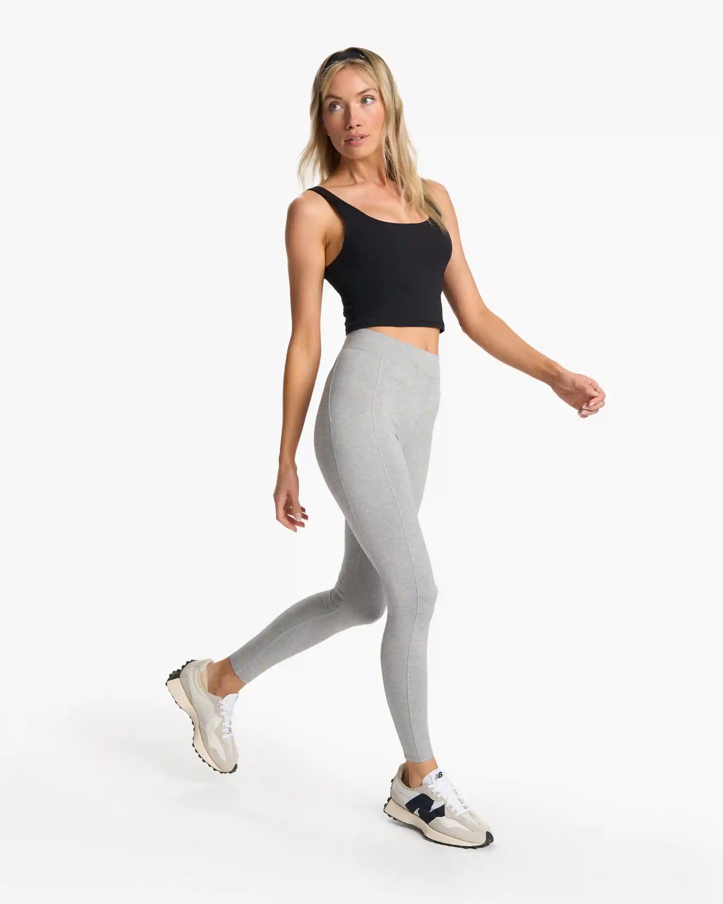 Granite Pocket Legging | Light Heather Grey