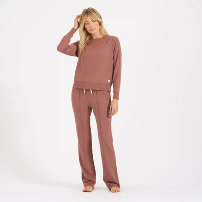 Halo Wide Leg Flare Pant | Terracotta Heather