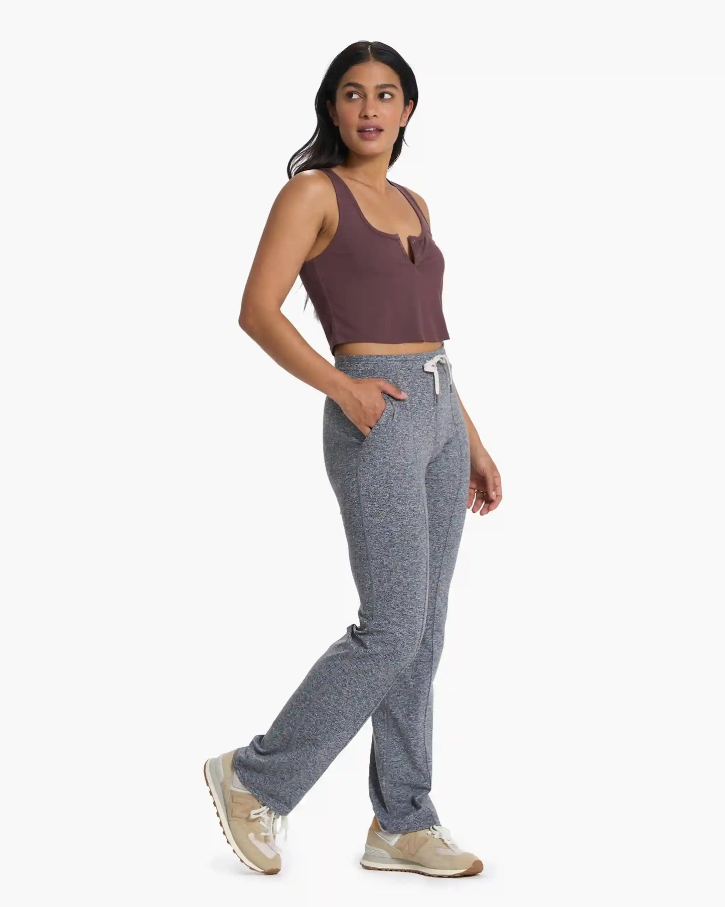 Halo Wide Leg Flare Pant | Heather Grey