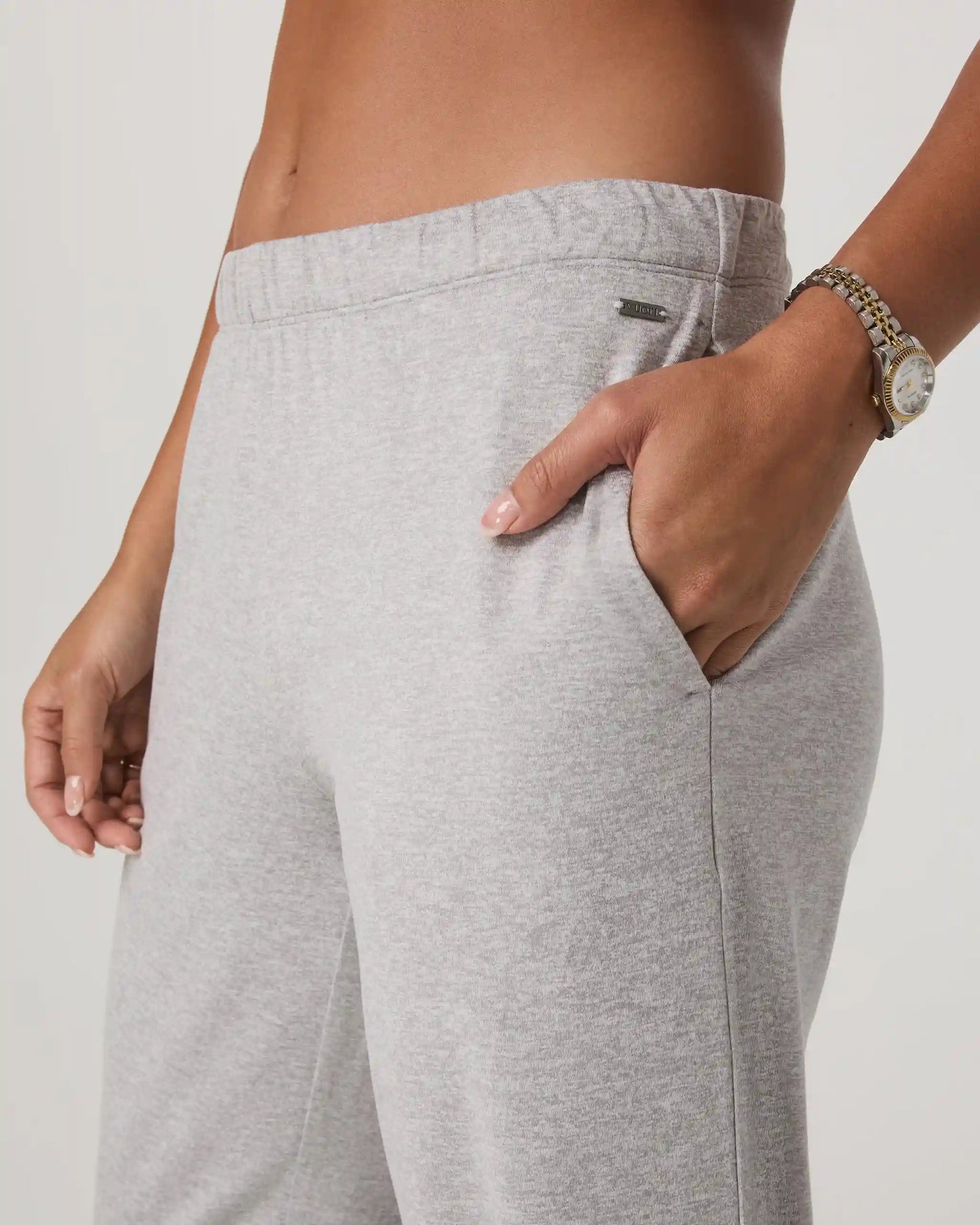 Halo Modern Straight Leg Pant-Short | Pale Grey Heather