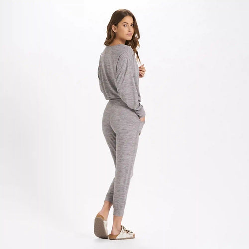 Long-Sleeve Lux Jumpsuit | Clay Heather
