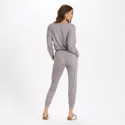 Long-Sleeve Lux Jumpsuit | Clay Heather