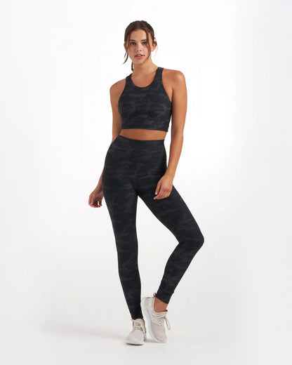 Clean Elevation Legging-Long | Black Camo