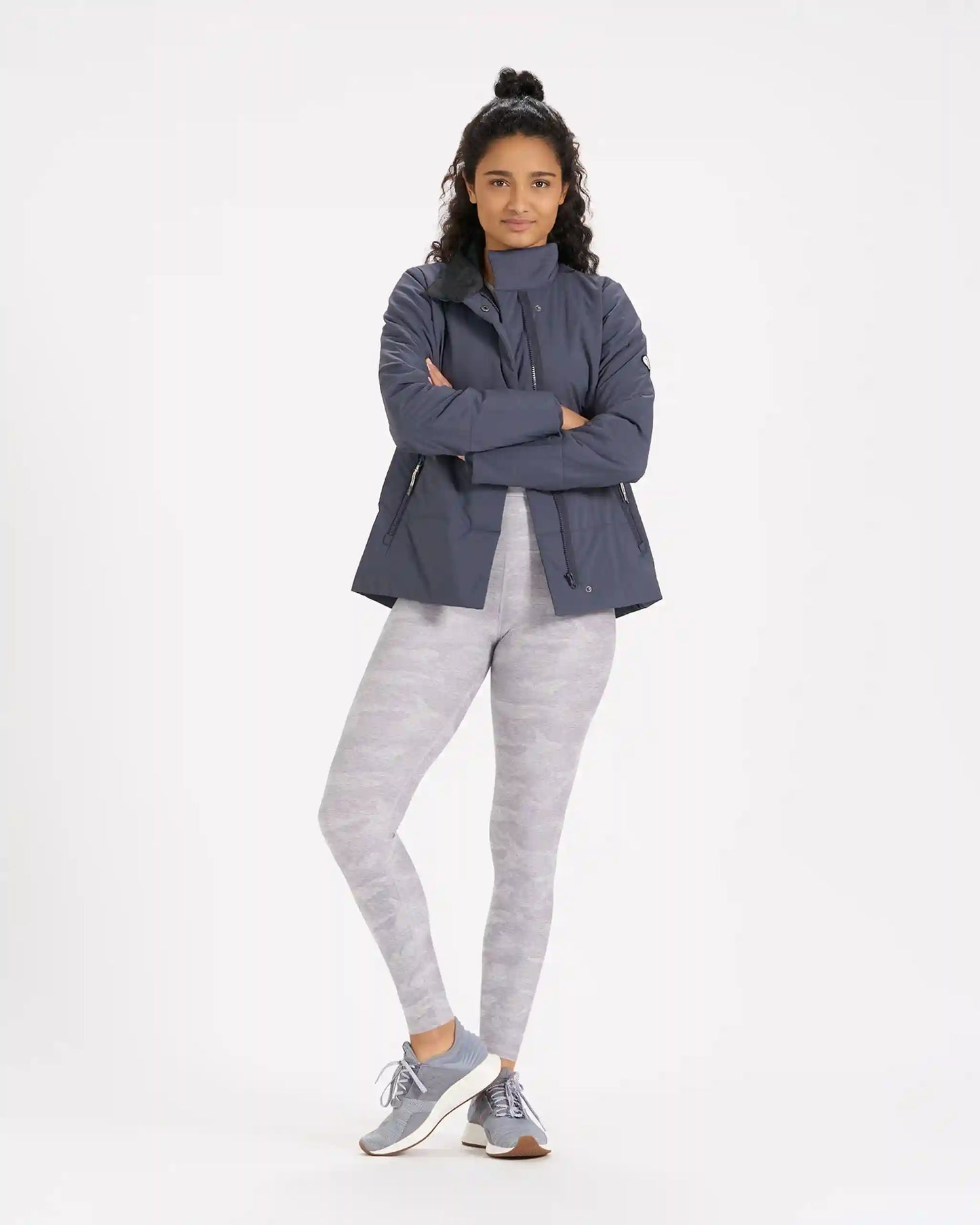 Clean Elevation Legging-Short | Pale Heather Camo