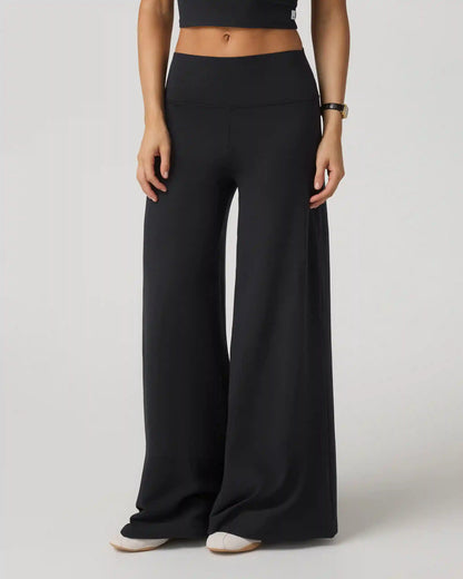 Halo Easy Wideleg Pant - Long | Solid Black