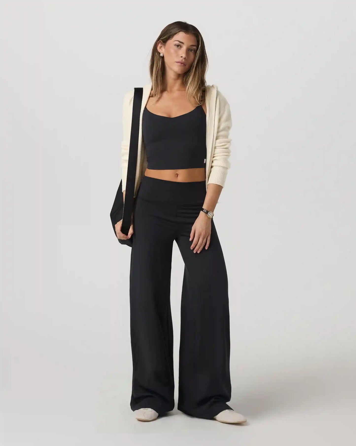 Halo Easy Wideleg Pant | Solid Black