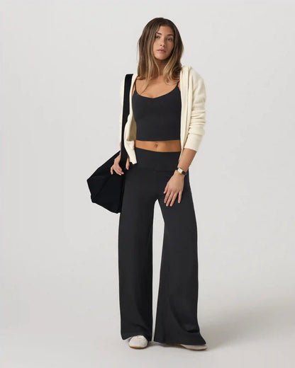 Halo Easy Wideleg Pant - Long | Solid Black