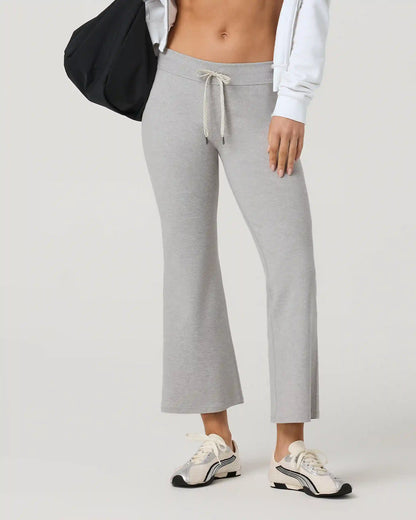 Halo Slim Flare Ankle Pant | Pale Grey Heather