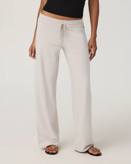 Halo Low Rise Straight Leg Pant - Long | Ecru Heather