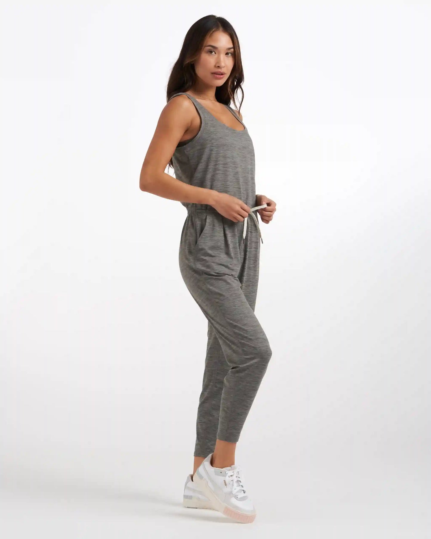 Lux At Ease Jumpsuit | Heather Grey