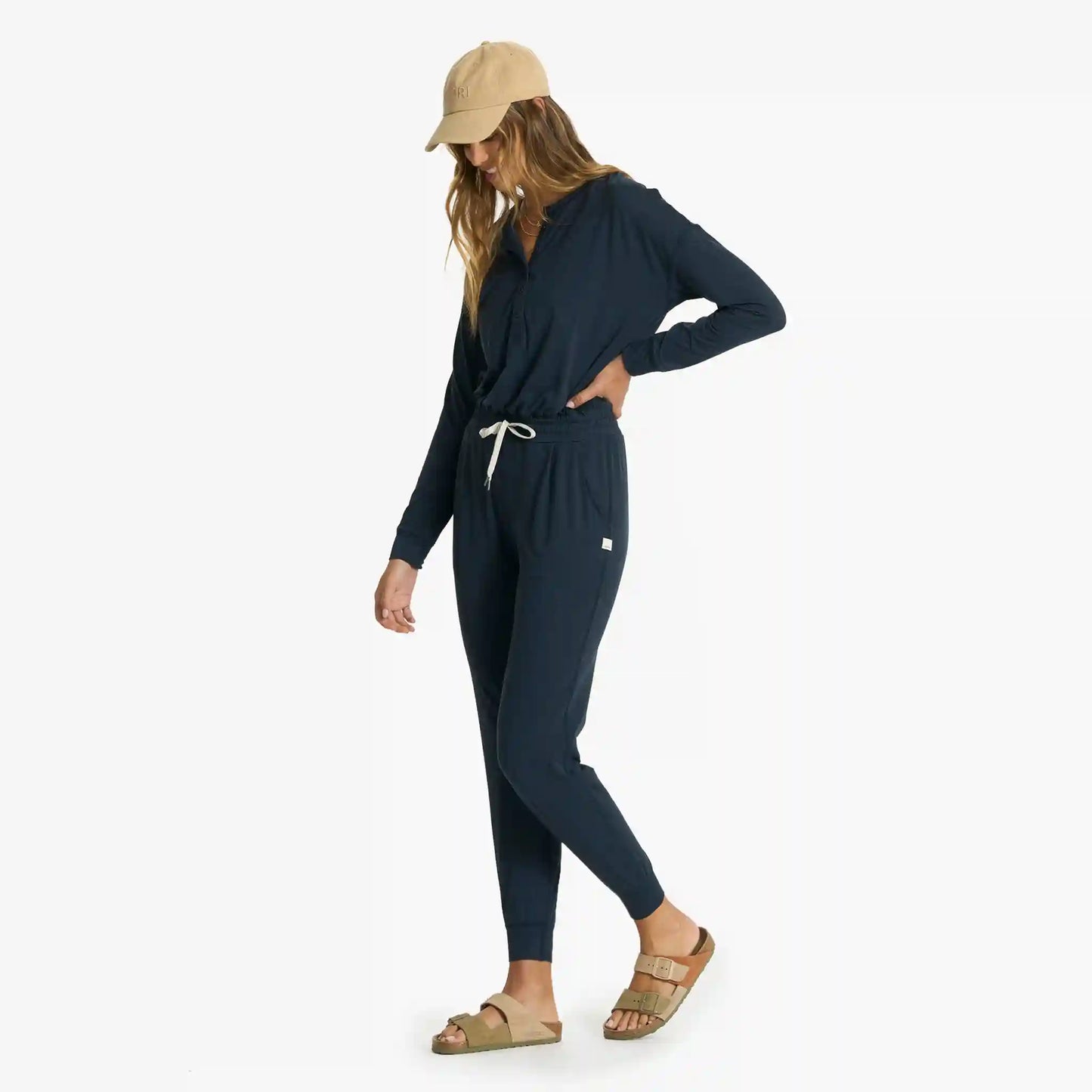 Lux Henley Jumpsuit | Ink Heather
