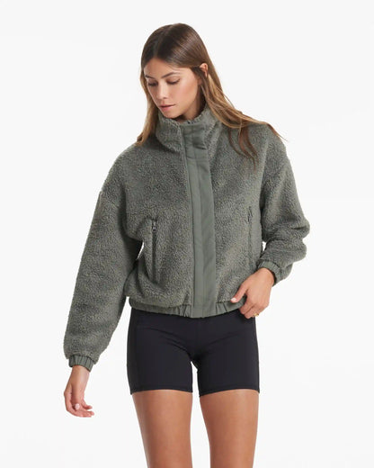 Cozy Sherpa Jacket | Dusty Pine