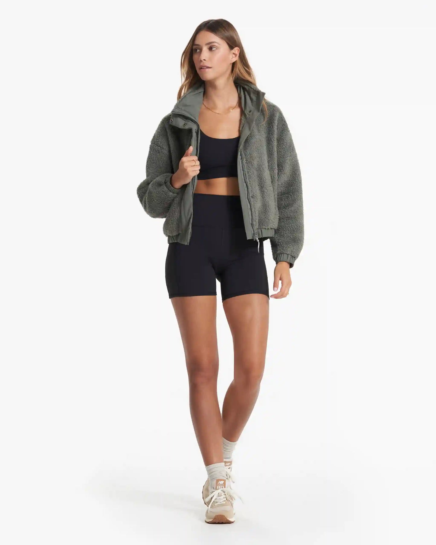 Cozy Sherpa Jacket | Dusty Pine