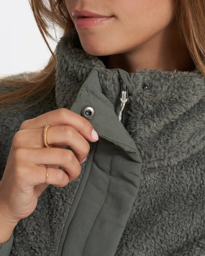 Cozy Sherpa Jacket | Dusty Pine