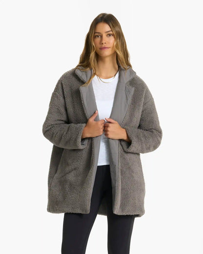 Cozy Sherpa Blazer | Smoke