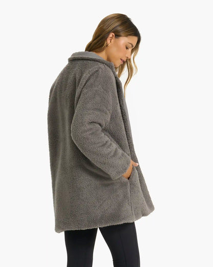 Cozy Sherpa Blazer | Smoke