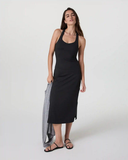 Halo Racerback Dress | Solid Black