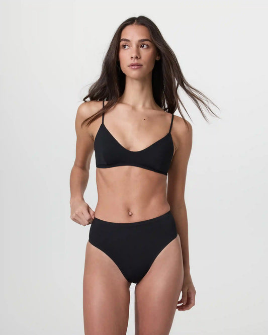 High Waisted Bikini Bottom | Black