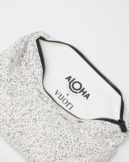 ALOHA-Mid Pouch | White Dashed Lines